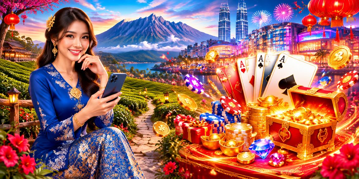 Permainan teen patti Sabah gaya baju kurung Melayu suasana hiburan tempatan semarak